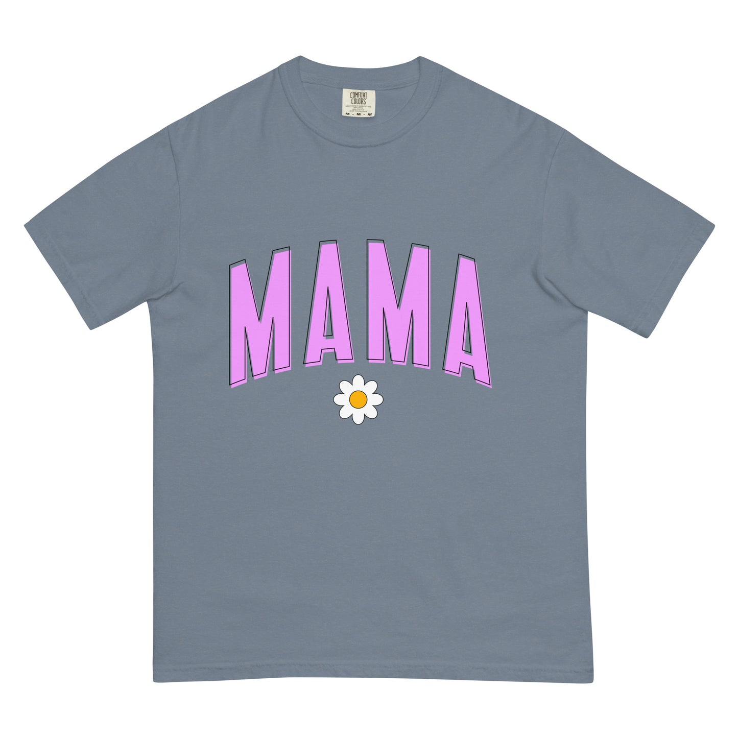 Mama Daisy Heavyweight t-shirt - Pink Letters