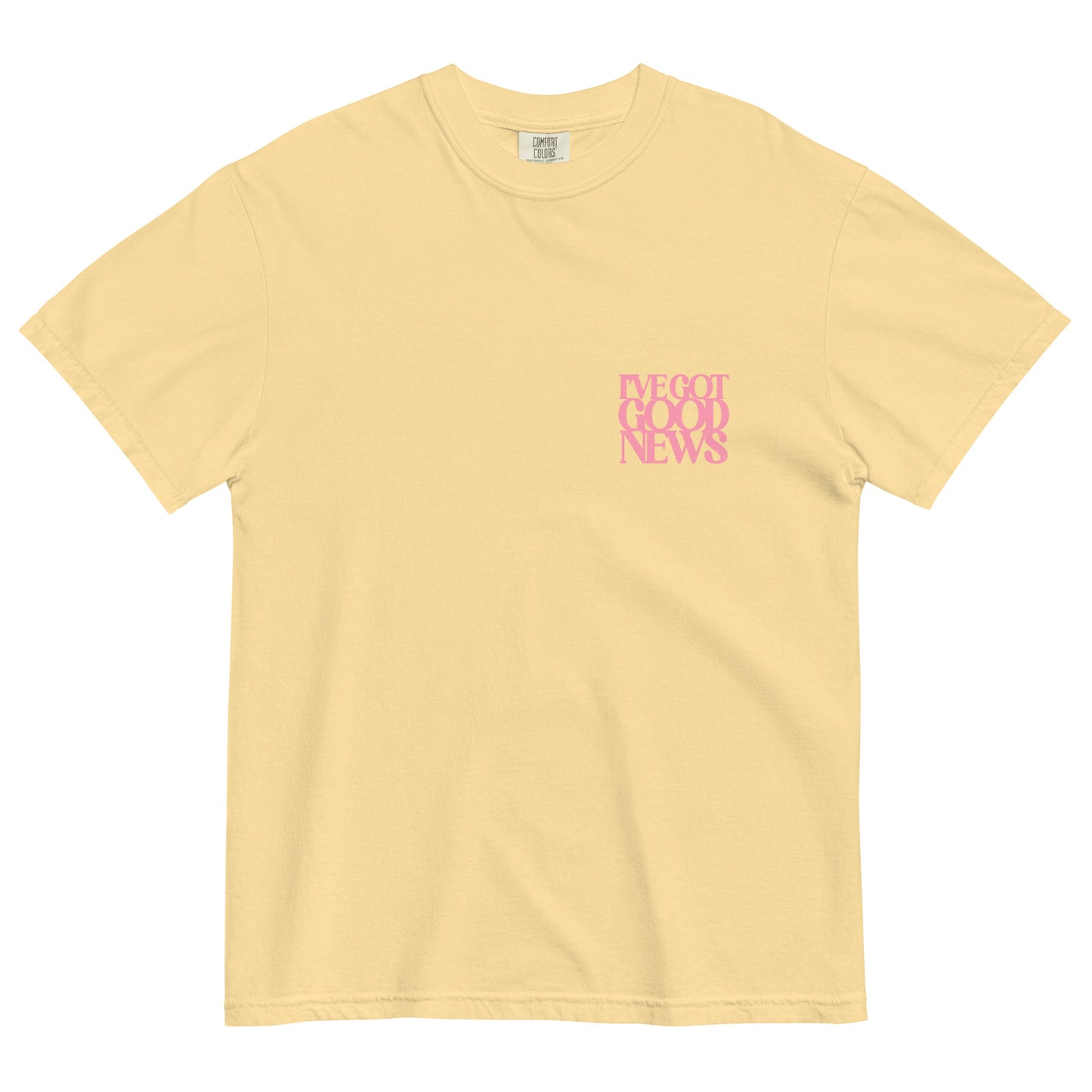 Good News JLY (Pink Letters) - Adult Heavyweight T-shirt