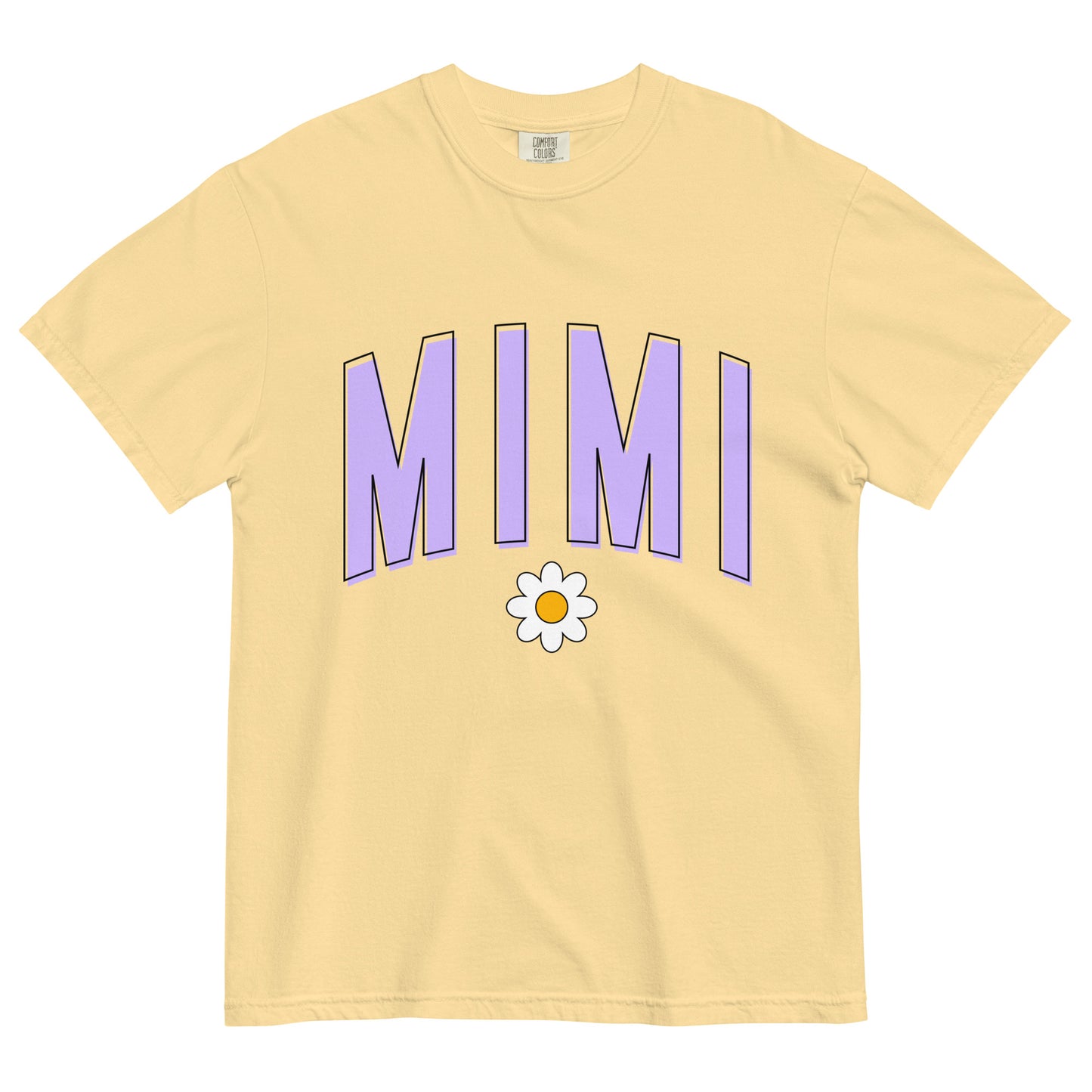 Daisy Mimi Heavyweight T-shirt - Purple Letters