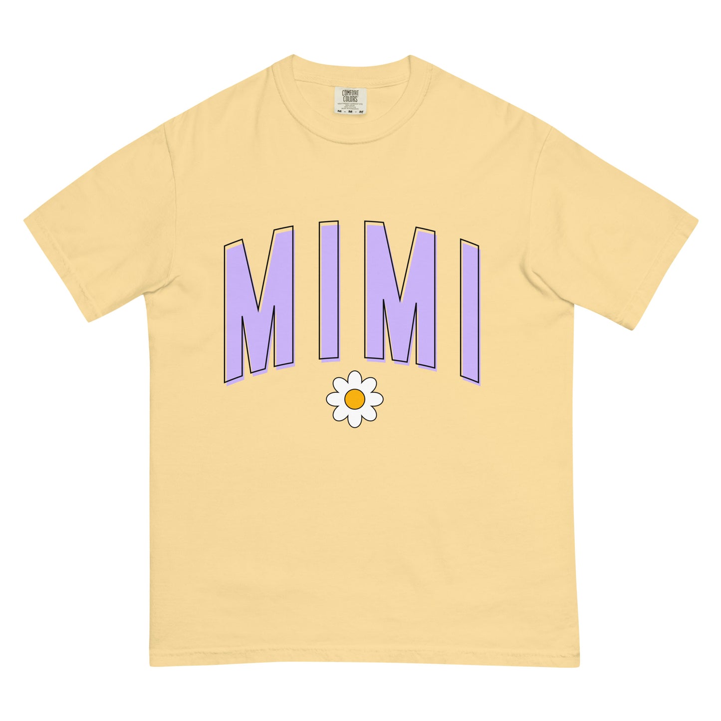 Daisy Mimi Heavyweight T-shirt - Purple Letters