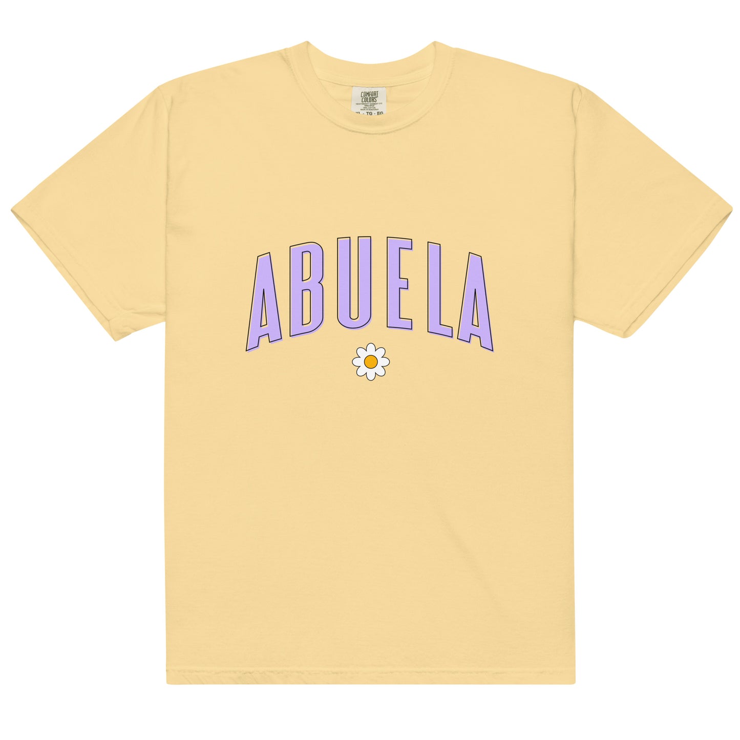 Daisy Abuela Heavyweight T-shirt - Purple Letters