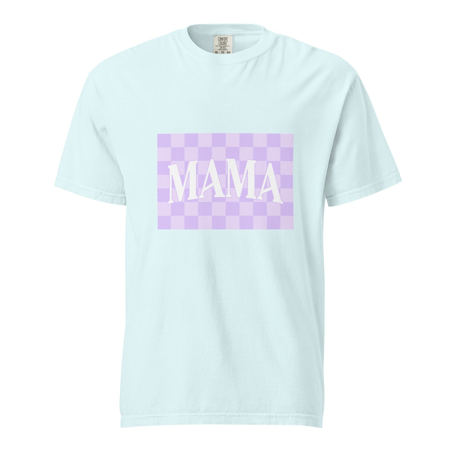 Mama Purple Checkered Heavyweight T-shirt