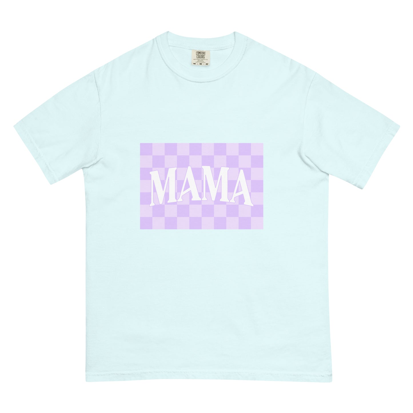 Mama Purple Checkered Heavyweight T-shirt