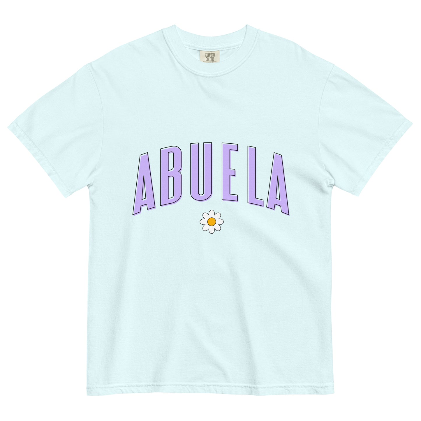 Daisy Abuela Heavyweight T-shirt - Purple Letters