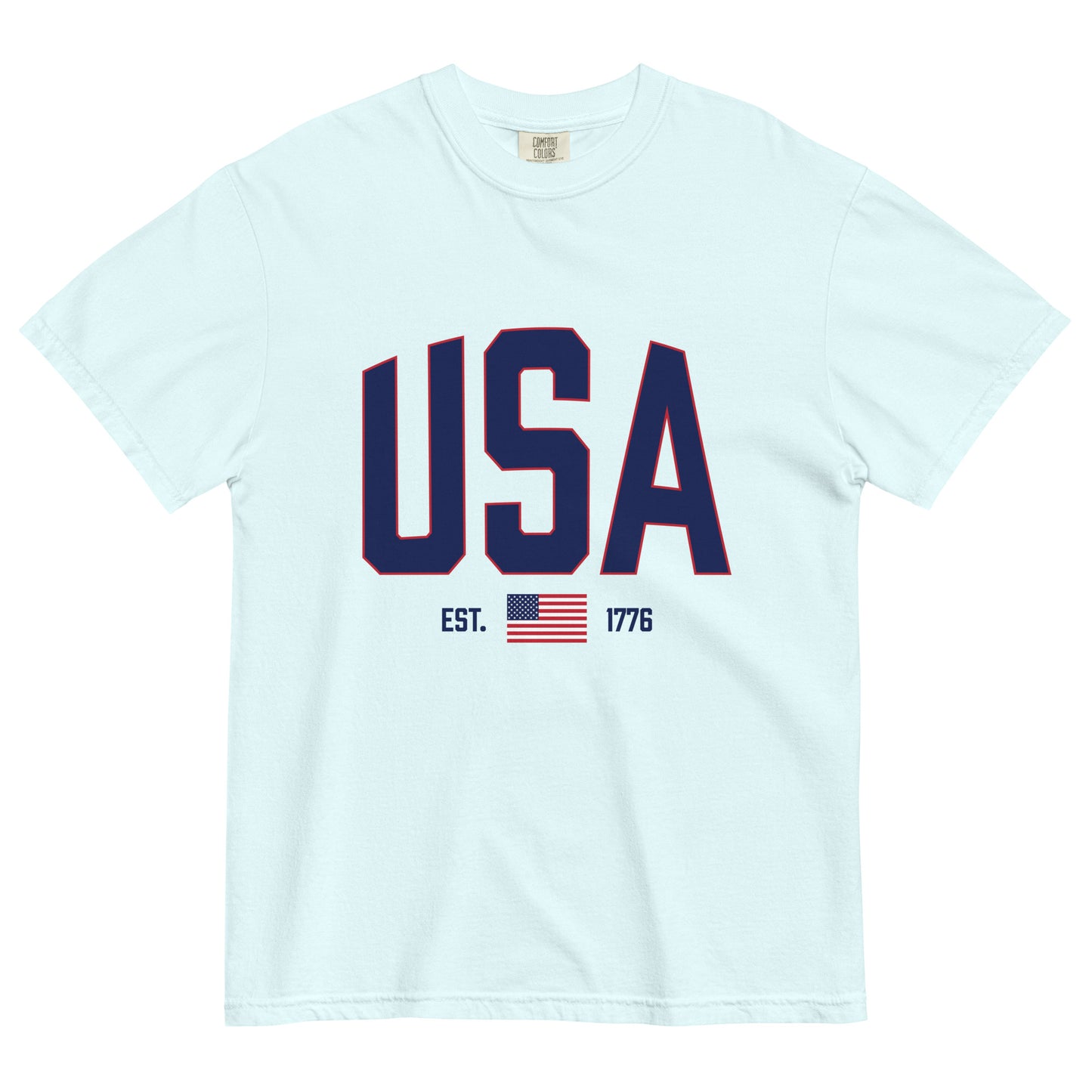 USA Est. 1776 (Blue) - Heavyweight T-shirt