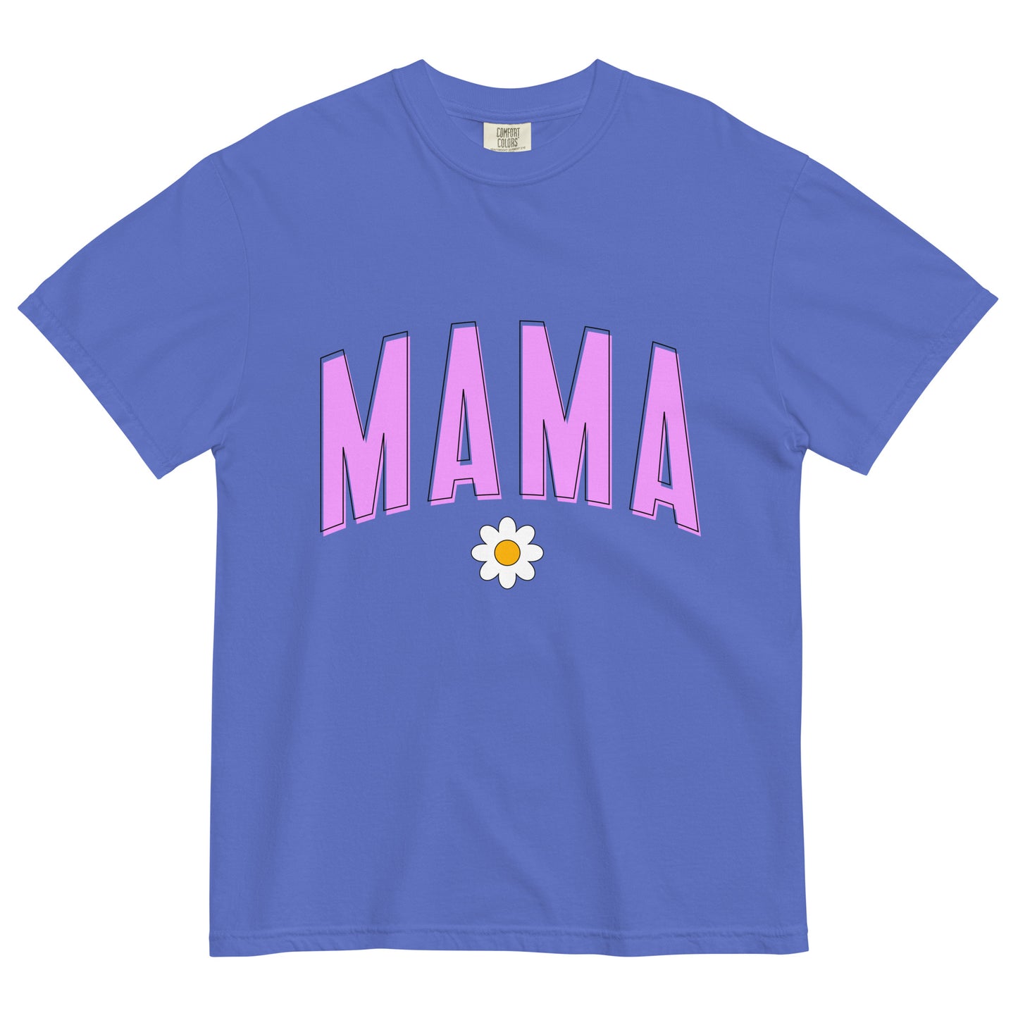 Mama Daisy Heavyweight t-shirt - Pink Letters