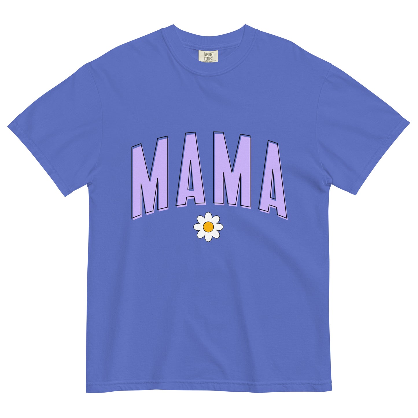 Daisy Mama Heavyweight t-shirt - Purple Letters