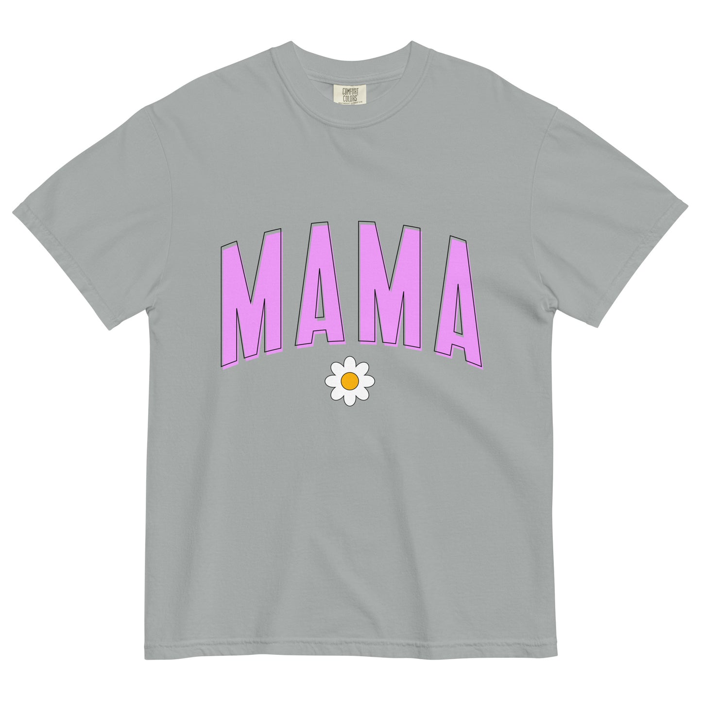 Mama Daisy Heavyweight t-shirt - Pink Letters