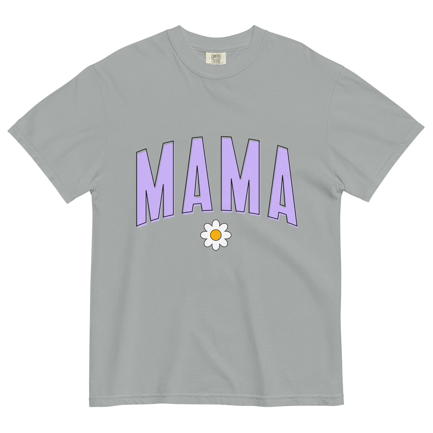 Daisy Mama Heavyweight t-shirt - Purple Letters