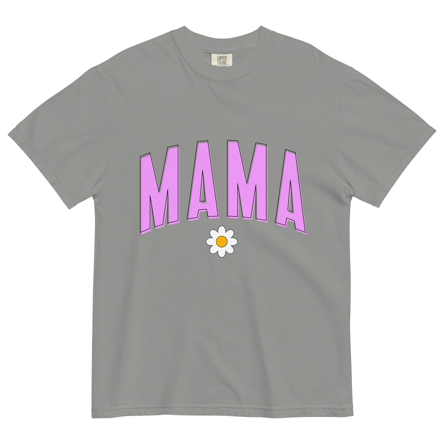 Mama Daisy Heavyweight t-shirt - Pink Letters