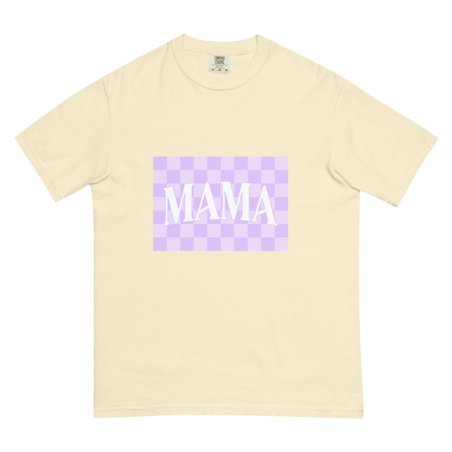 Mama Purple Checkered Heavyweight T-shirt