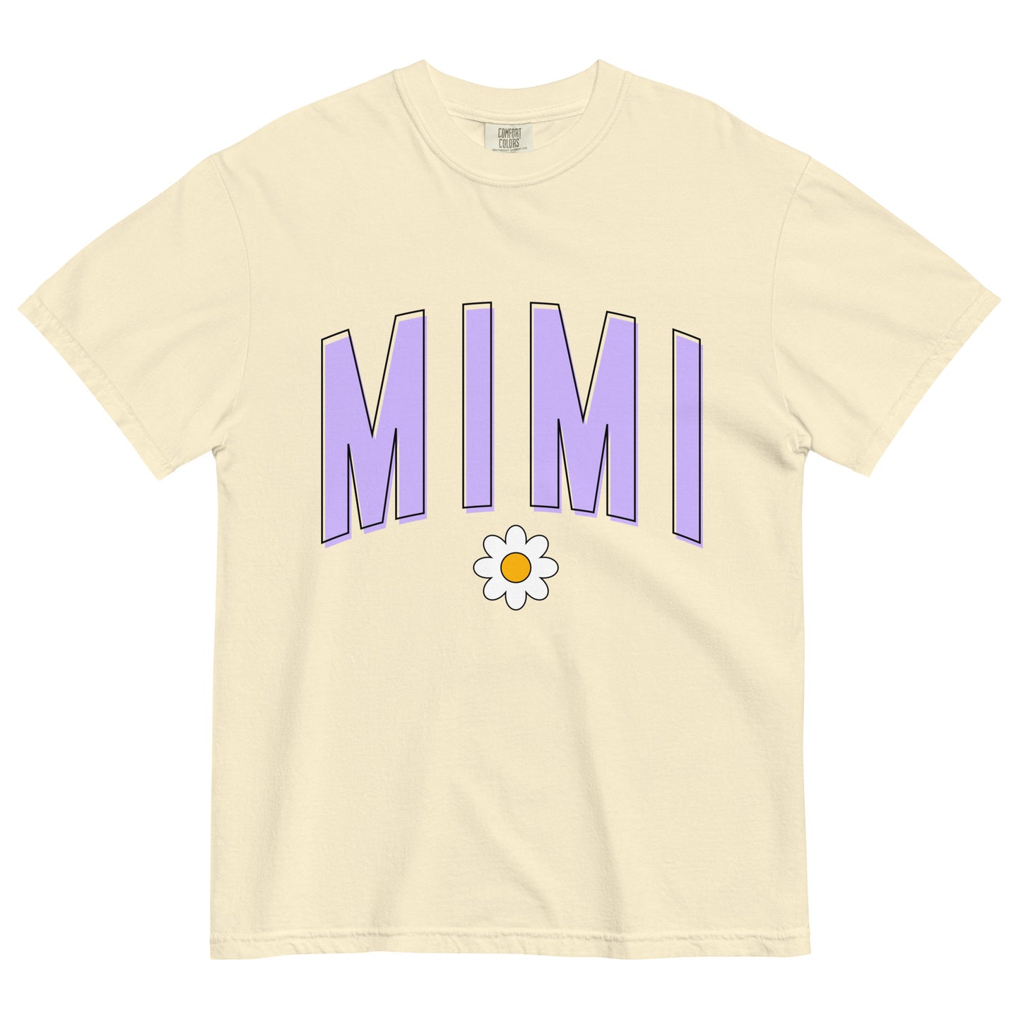 Daisy Mimi Heavyweight T-shirt - Purple Letters