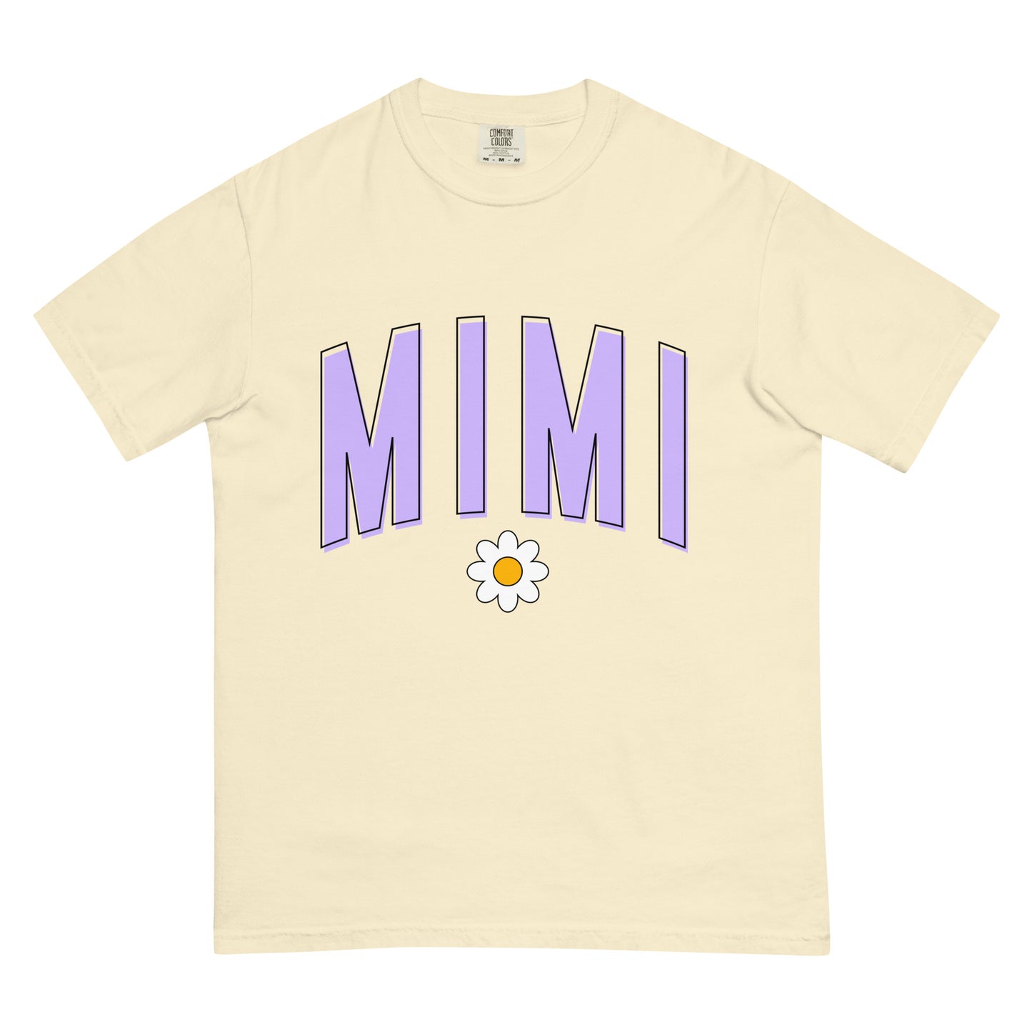 Daisy Mimi Heavyweight T-shirt - Purple Letters