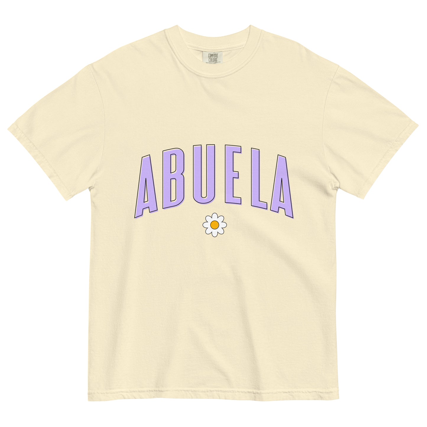 Daisy Abuela Heavyweight T-shirt - Purple Letters