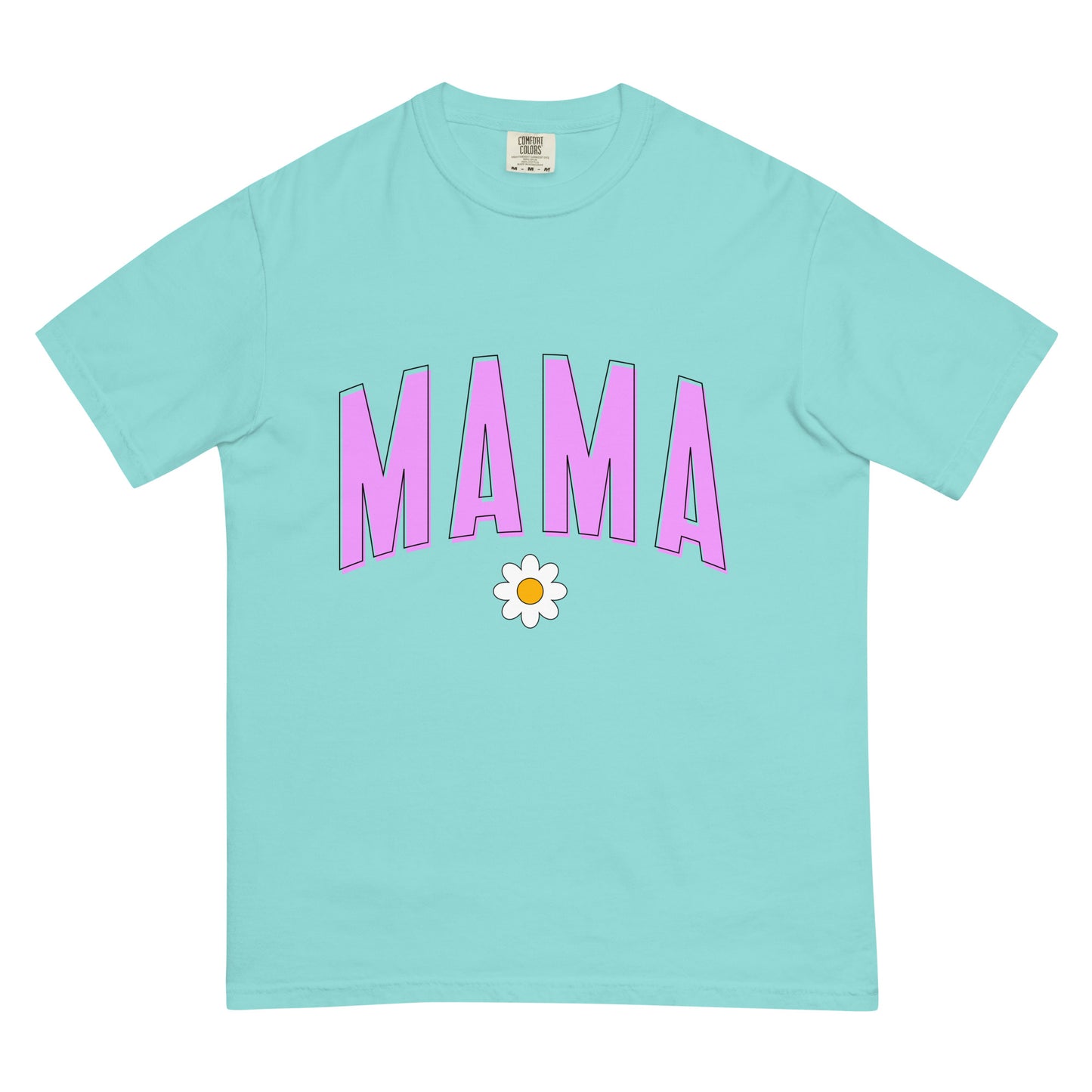 Mama Daisy Heavyweight t-shirt - Pink Letters
