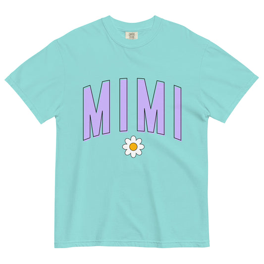 Daisy Mimi Heavyweight T-shirt - Purple Letters