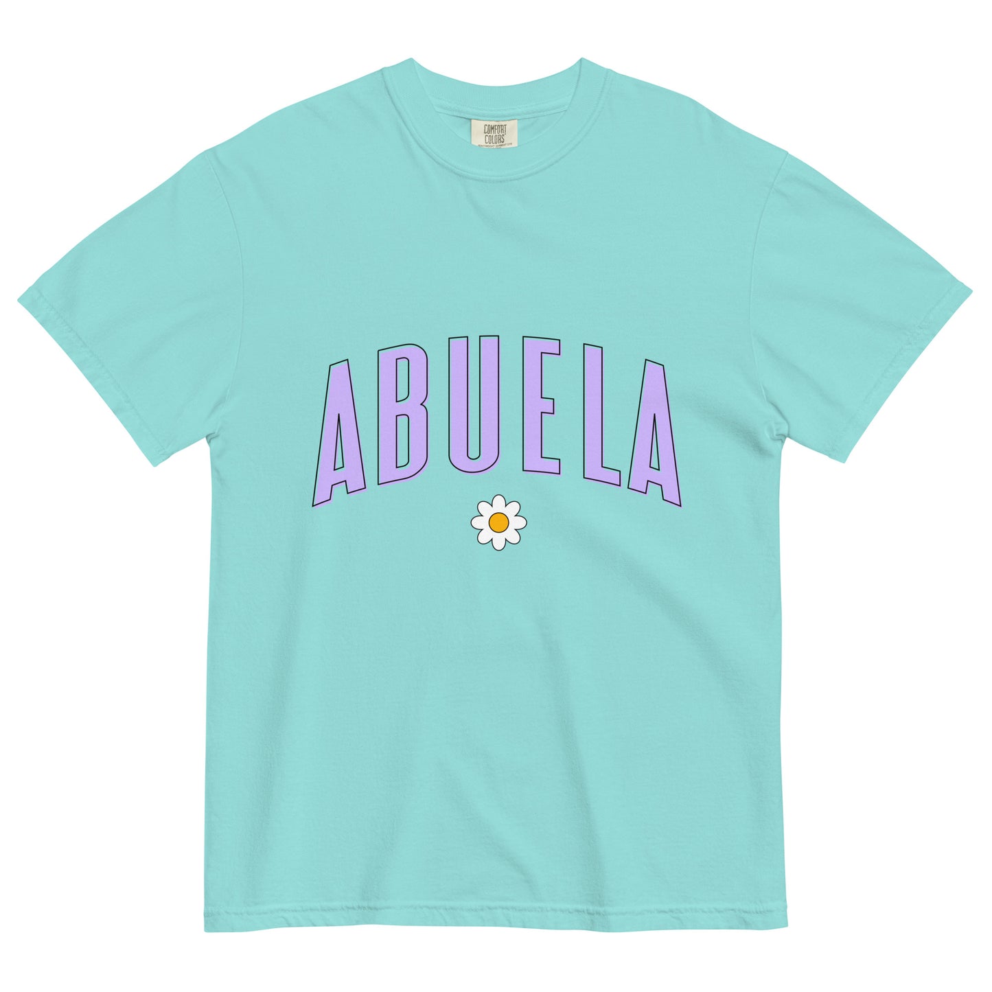 Daisy Abuela Heavyweight T-shirt - Purple Letters