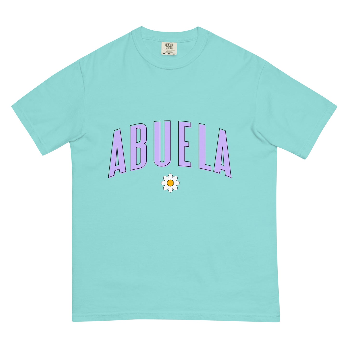 Daisy Abuela Heavyweight T-shirt - Purple Letters