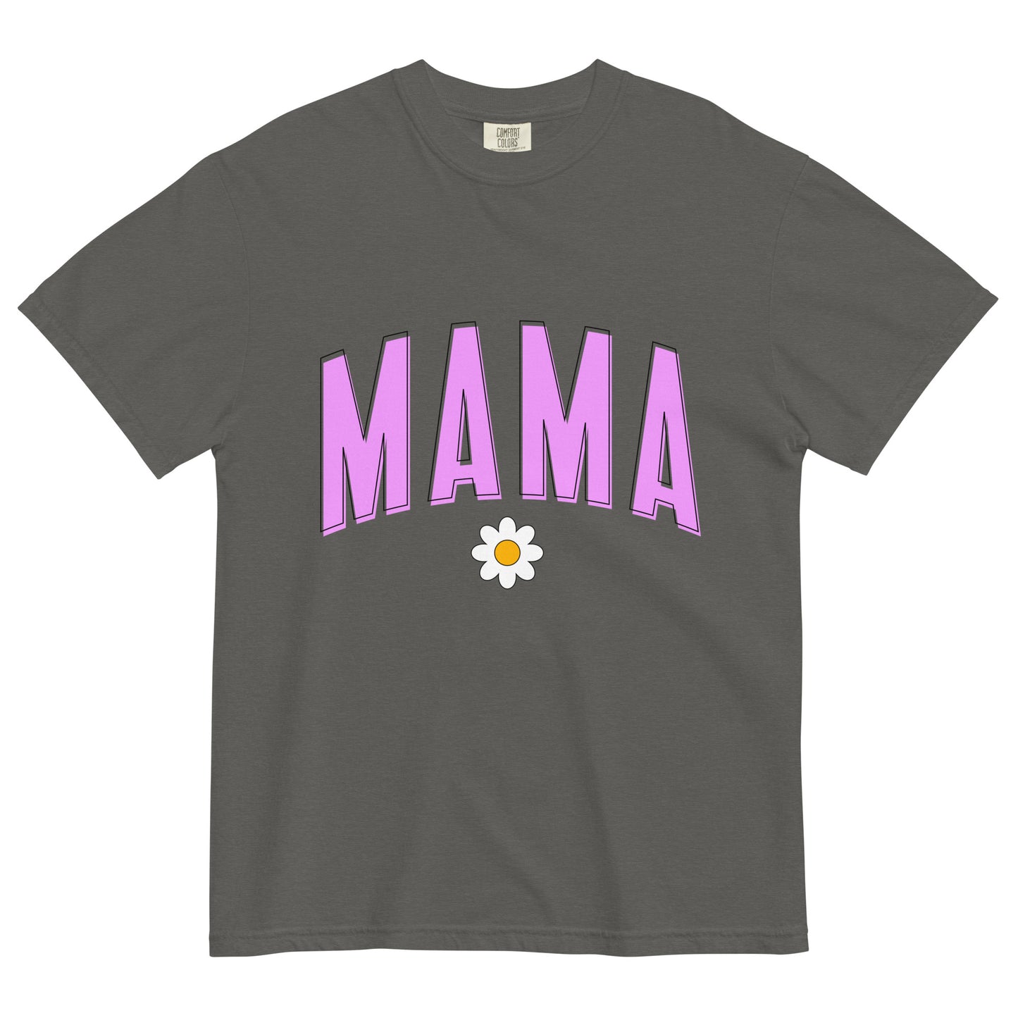 Mama Daisy Heavyweight t-shirt - Pink Letters