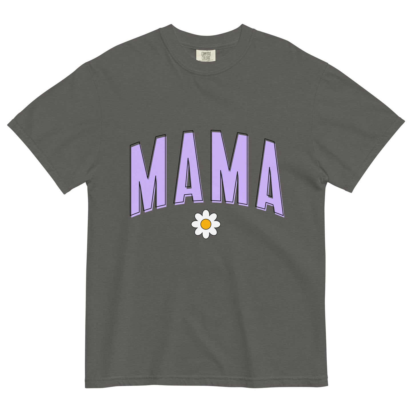 Daisy Mama Heavyweight t-shirt - Purple Letters