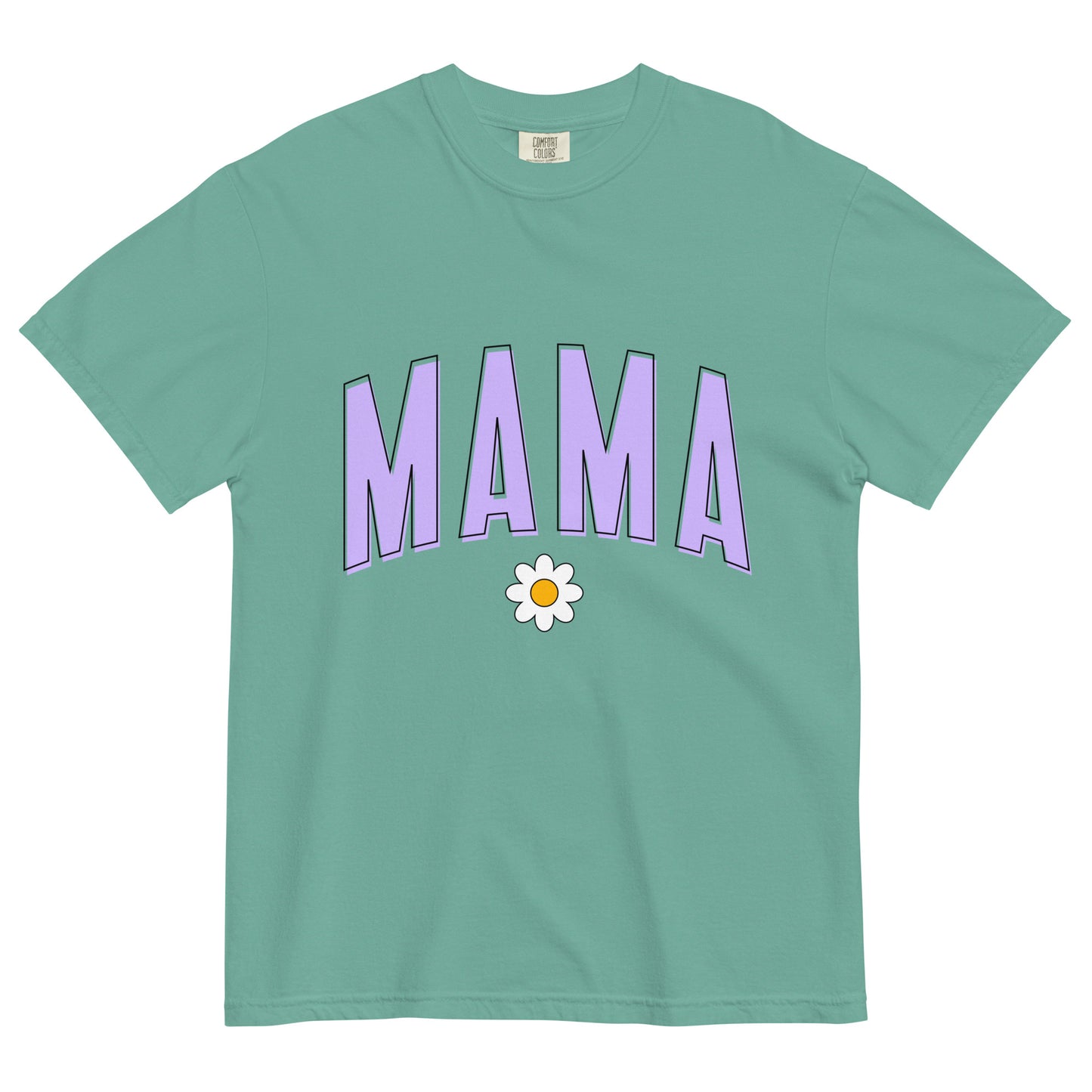 Daisy Mama Heavyweight t-shirt - Purple Letters