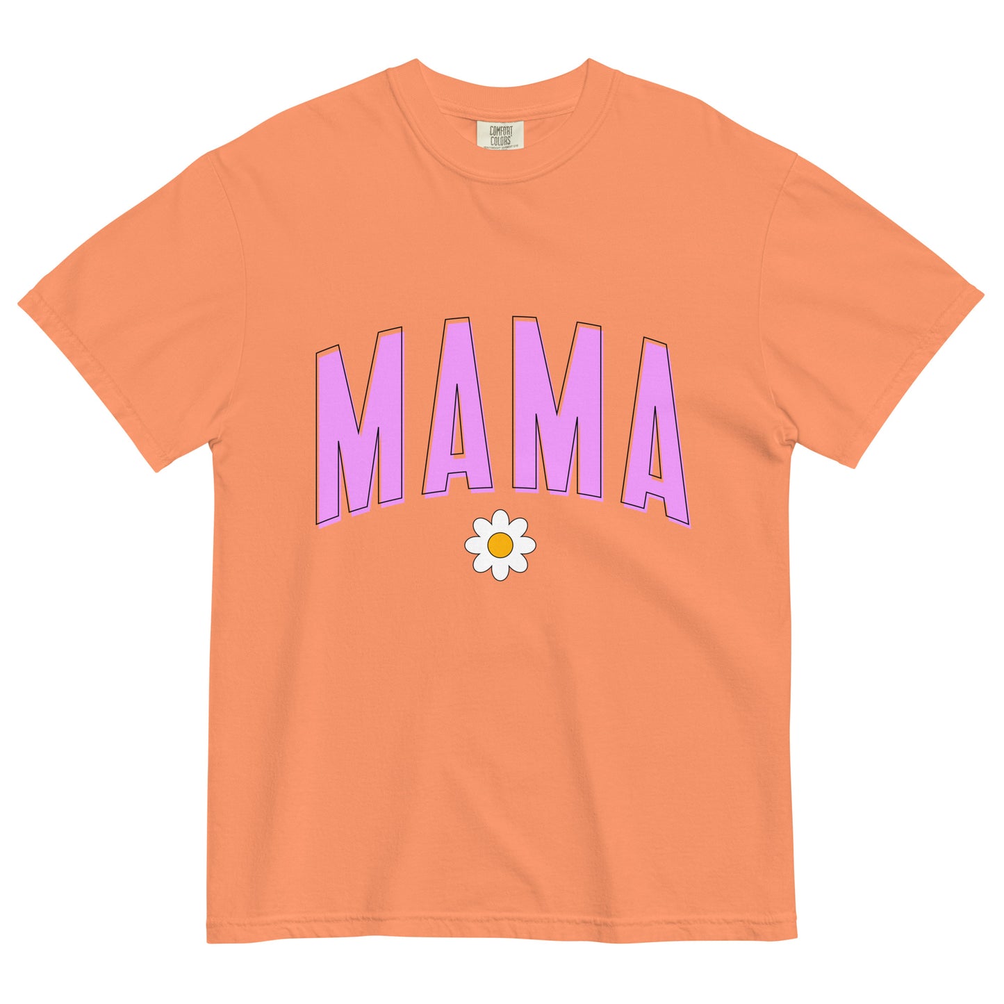 Mama Daisy Heavyweight t-shirt - Pink Letters