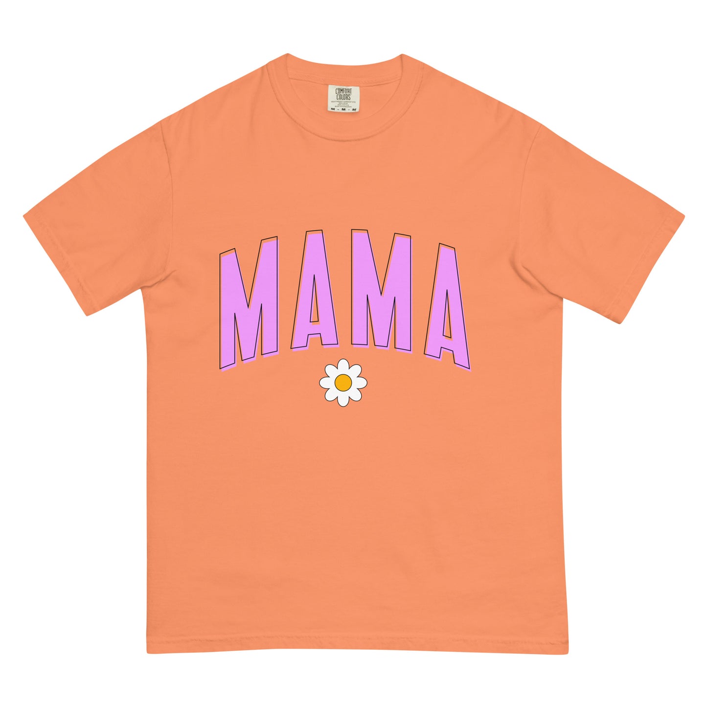 Mama Daisy Heavyweight t-shirt - Pink Letters