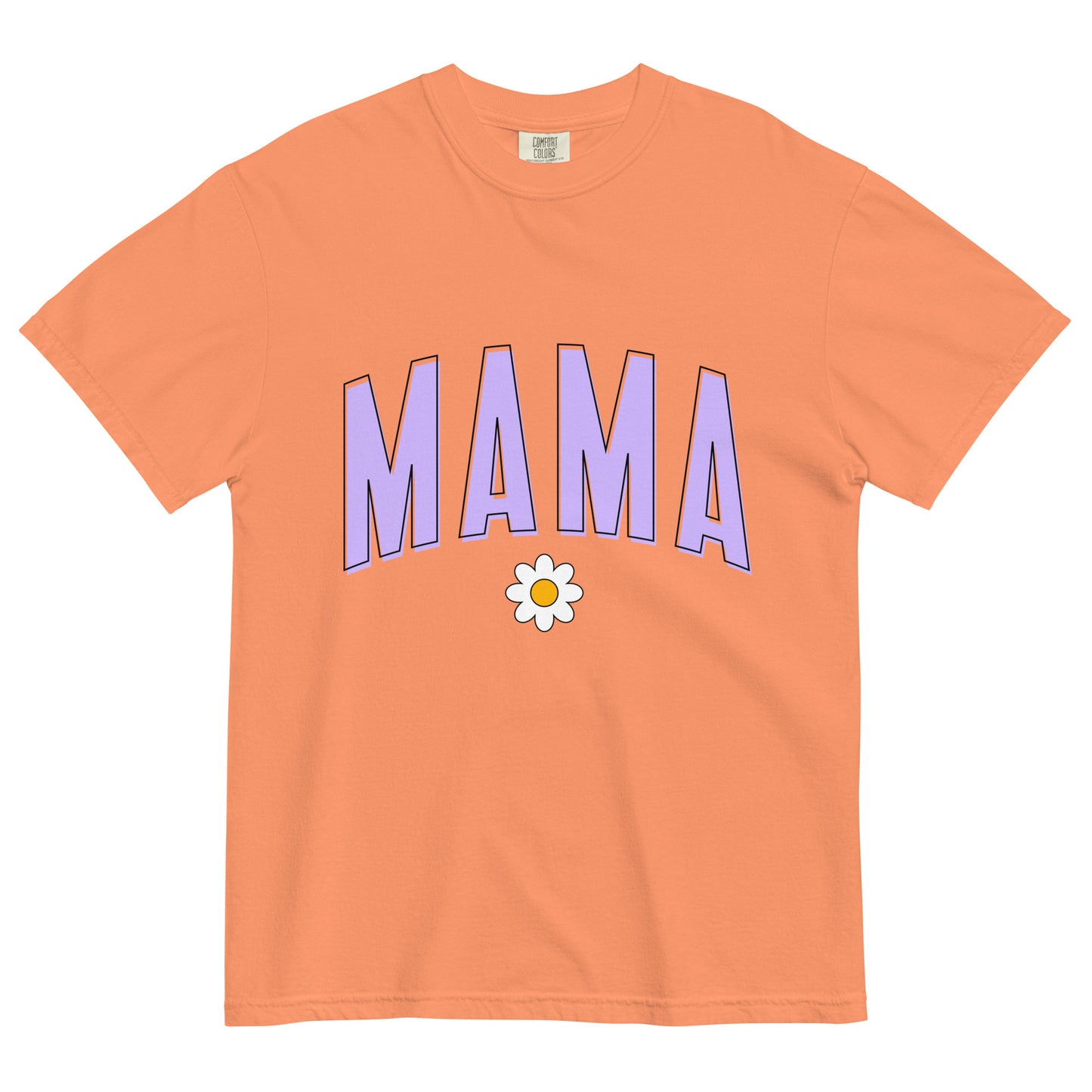 Daisy Mama Heavyweight t-shirt - Purple Letters