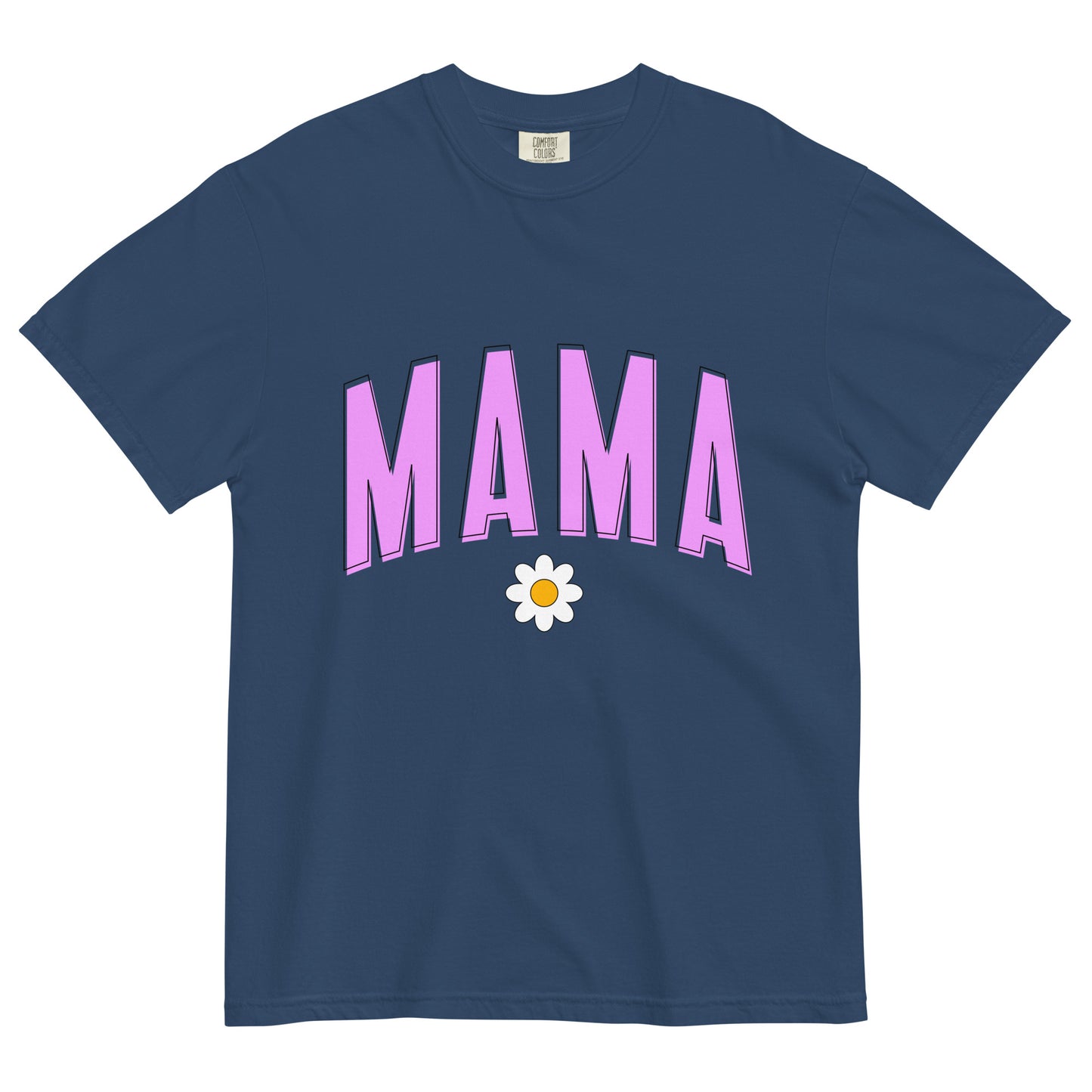 Mama Daisy Heavyweight t-shirt - Pink Letters