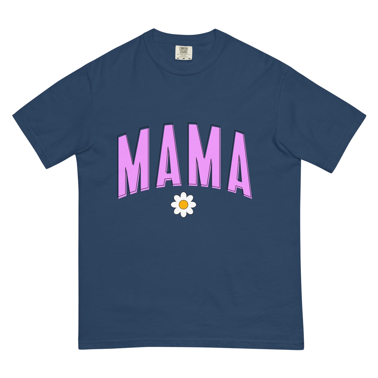 Mama Daisy Heavyweight t-shirt - Pink Letters