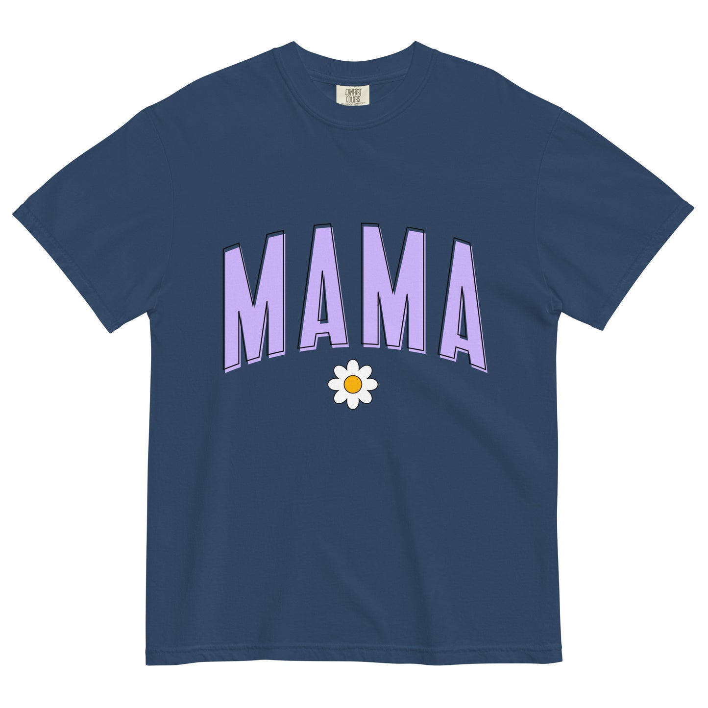 Daisy Mama Heavyweight t-shirt - Purple Letters