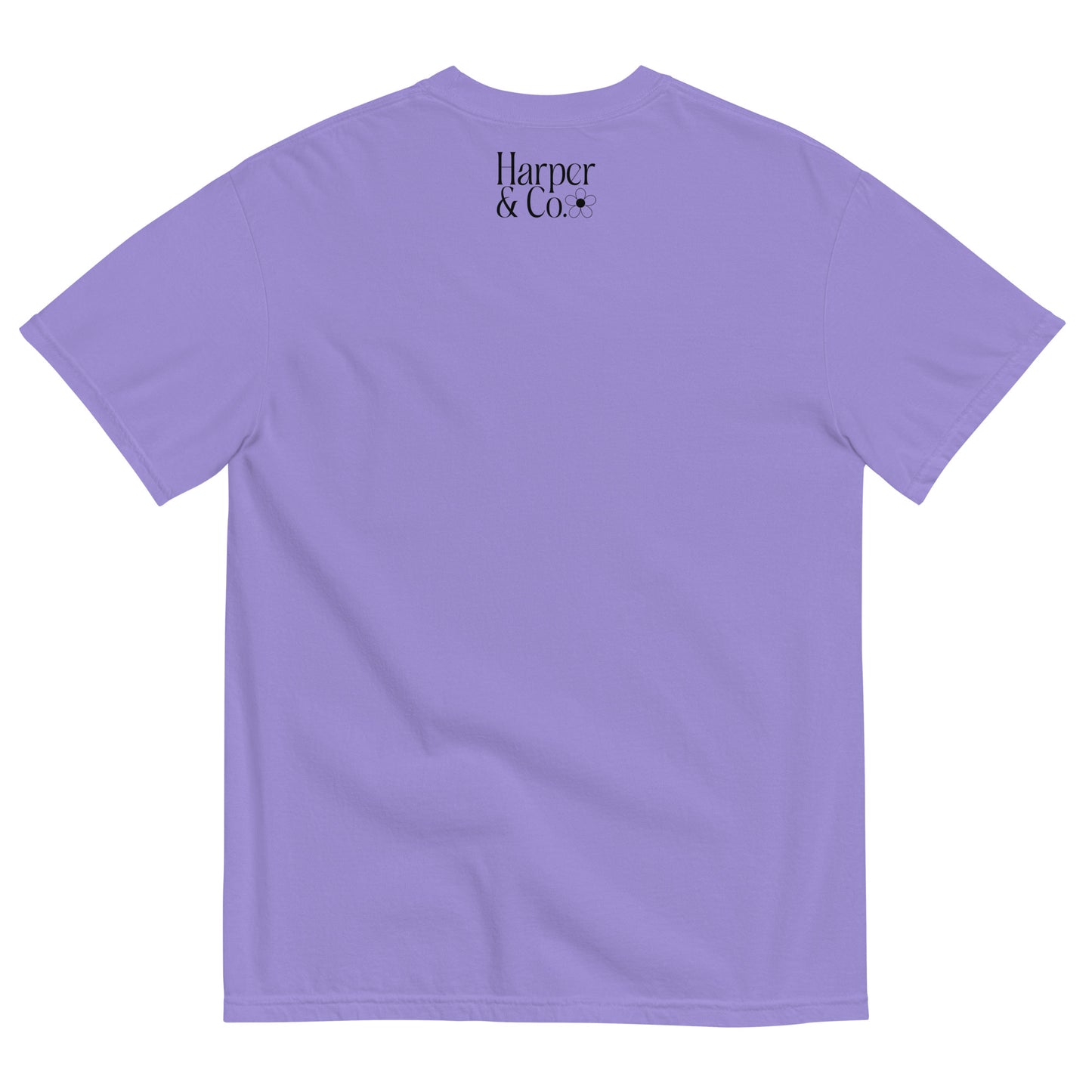 Daisy Granny Heavyweight T-shirt - Purple Letters