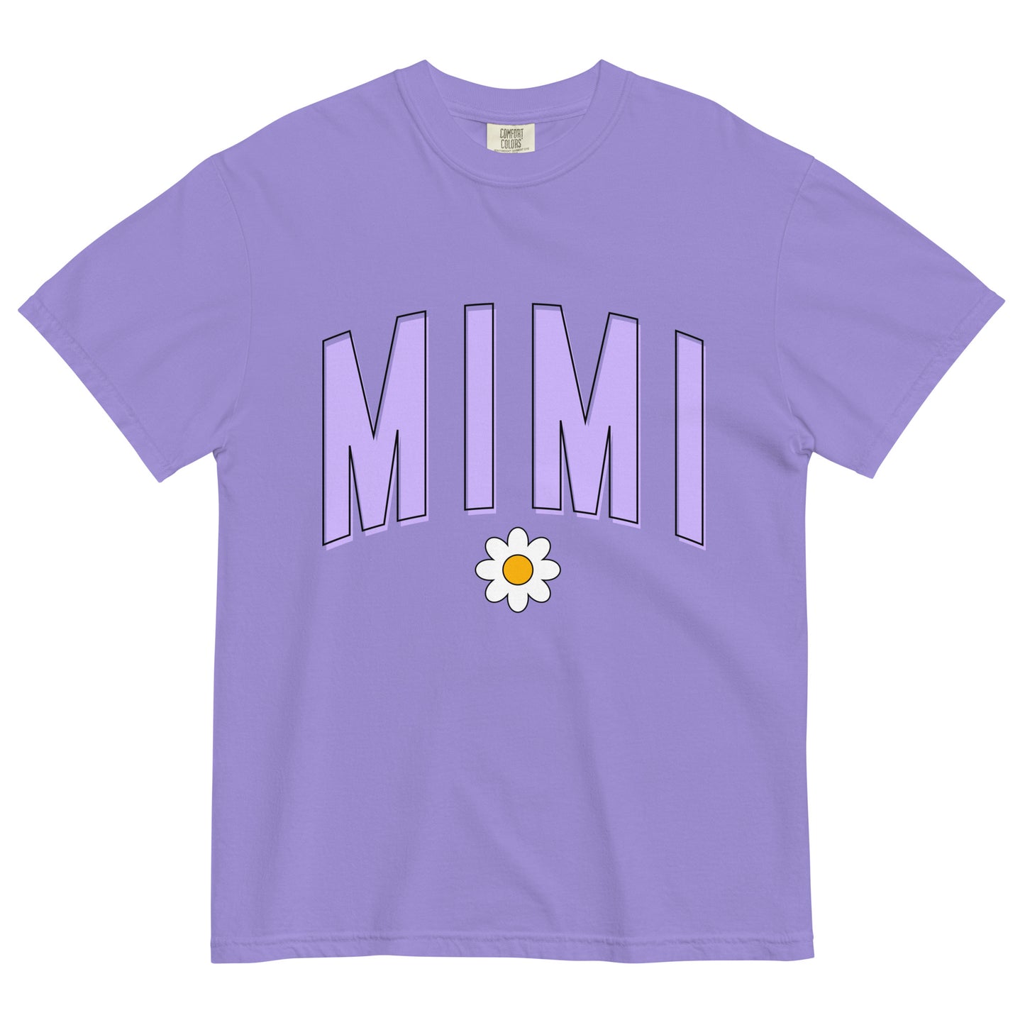 Daisy Mimi Heavyweight T-shirt - Purple Letters