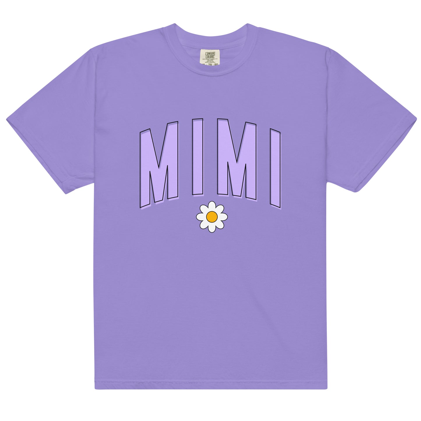 Daisy Mimi Heavyweight T-shirt - Purple Letters