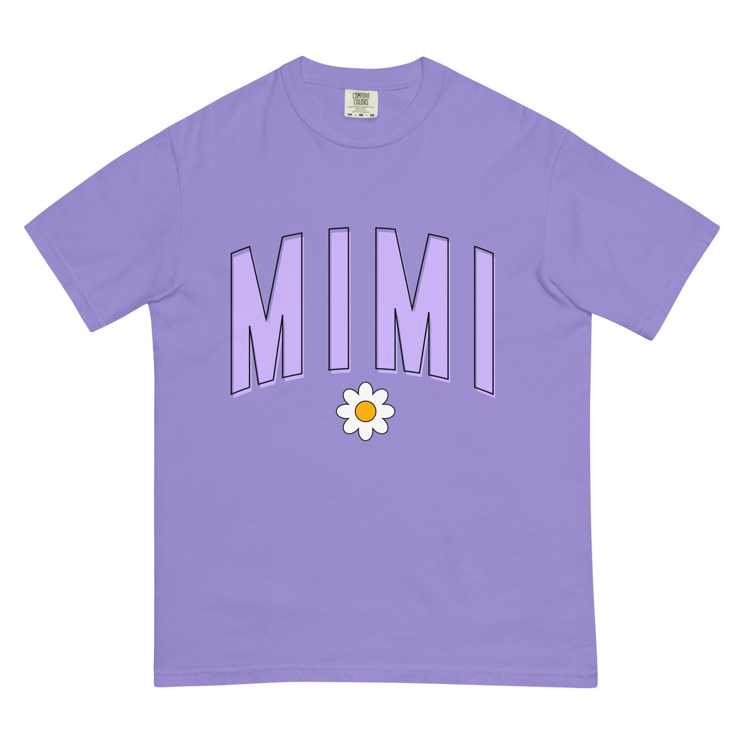 Daisy Mimi Heavyweight T-shirt - Purple Letters