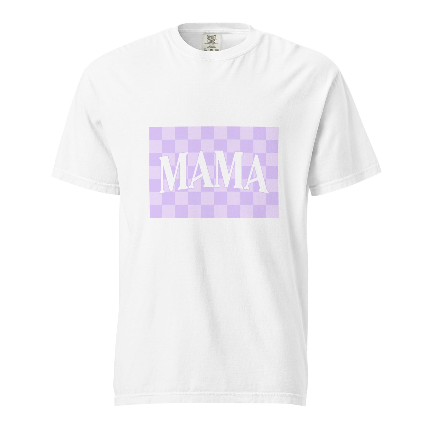 Mama Purple Checkered Heavyweight T-shirt