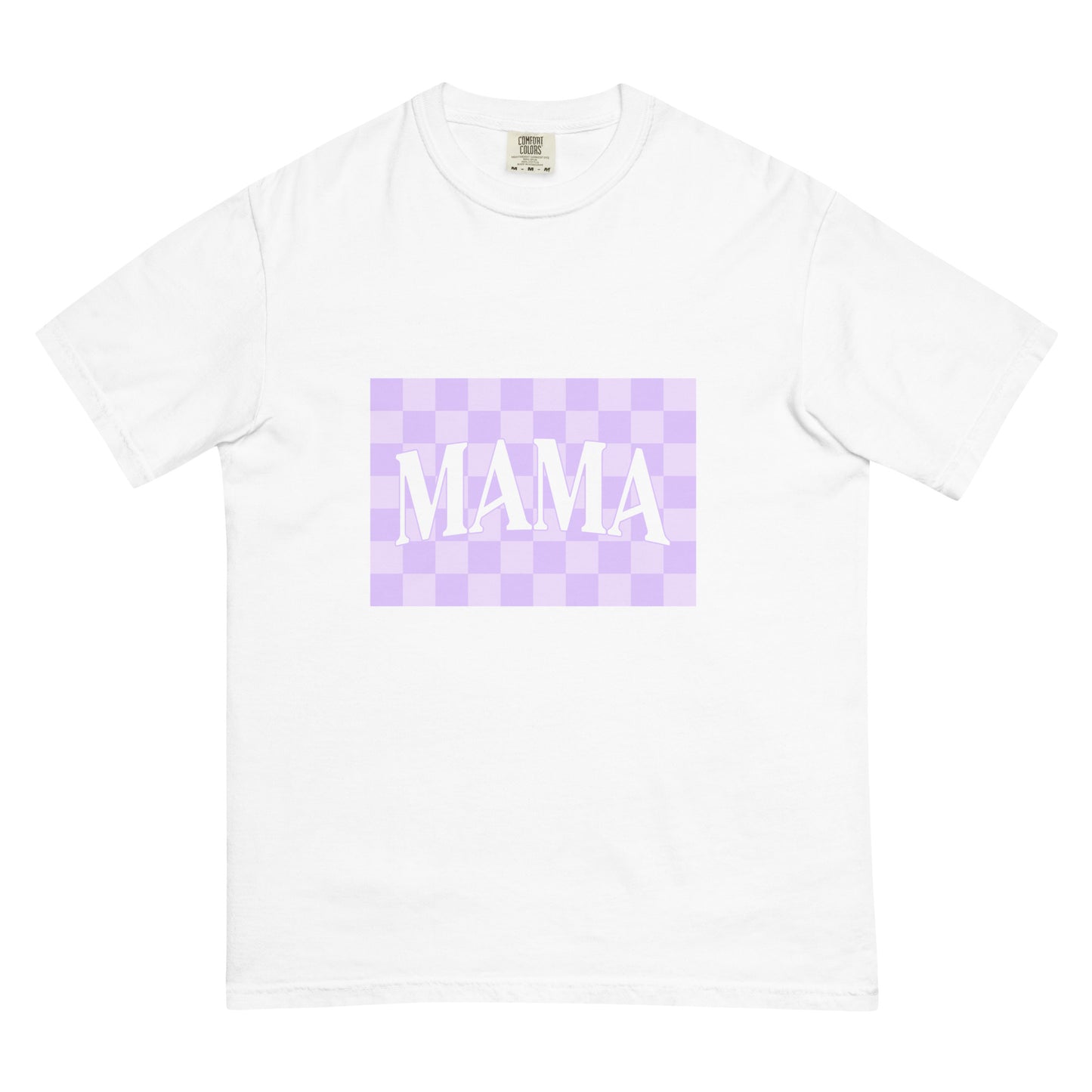 Mama Purple Checkered Heavyweight T-shirt