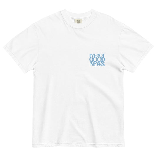 Good News JLY (Blue Letters) - Adult Heavyweight T-shirt