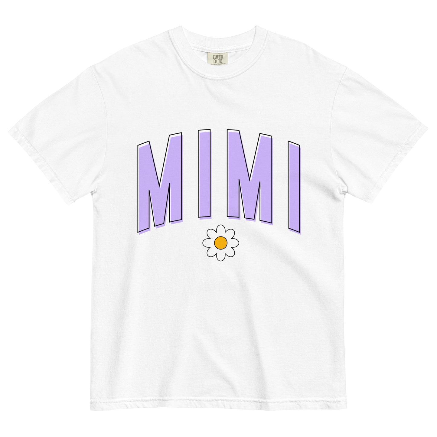 Daisy Mimi Heavyweight T-shirt - Purple Letters