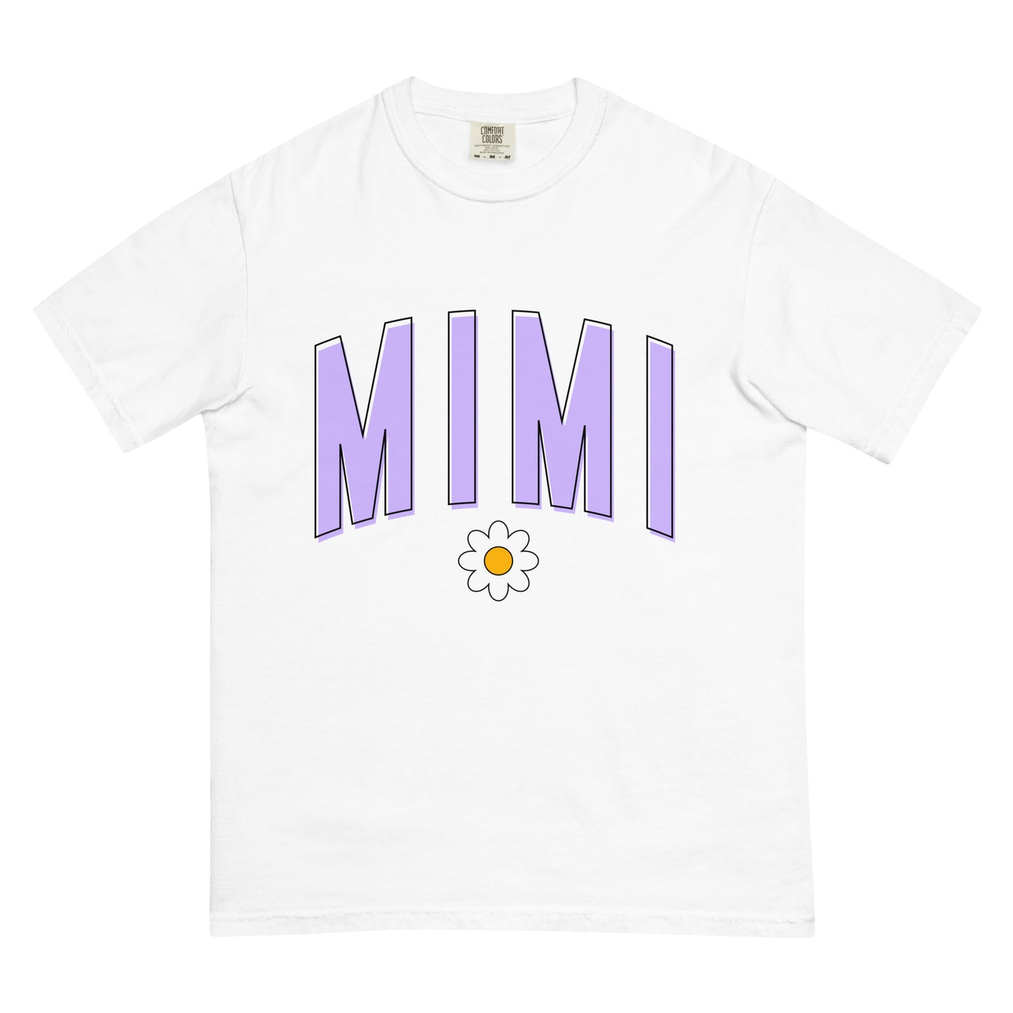 Daisy Mimi Heavyweight T-shirt - Purple Letters