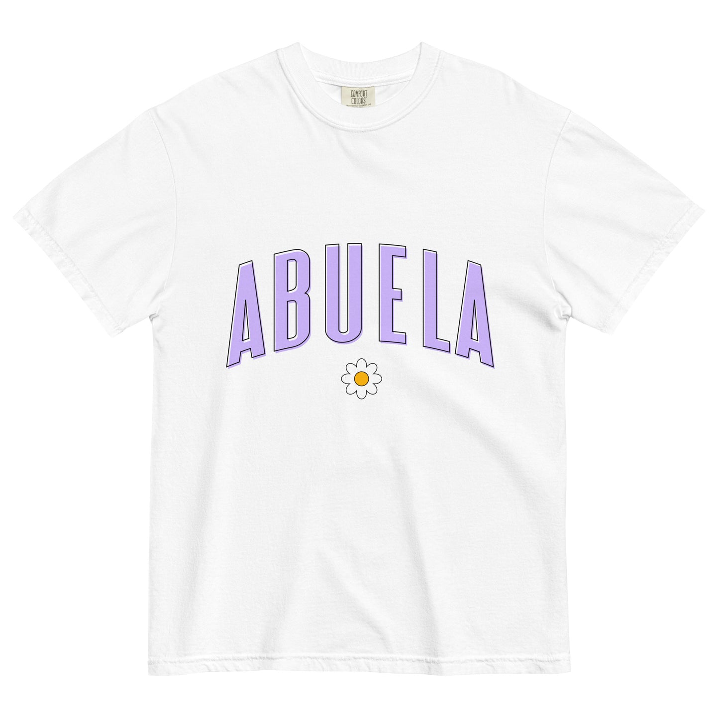 Daisy Abuela Heavyweight T-shirt - Purple Letters