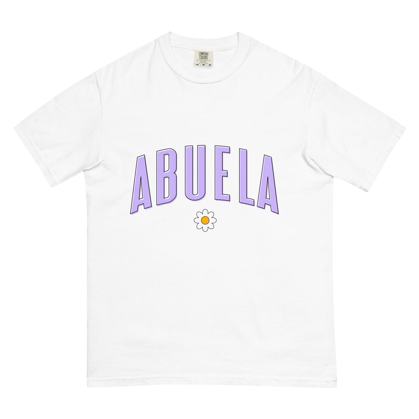 Daisy Abuela Heavyweight T-shirt - Purple Letters