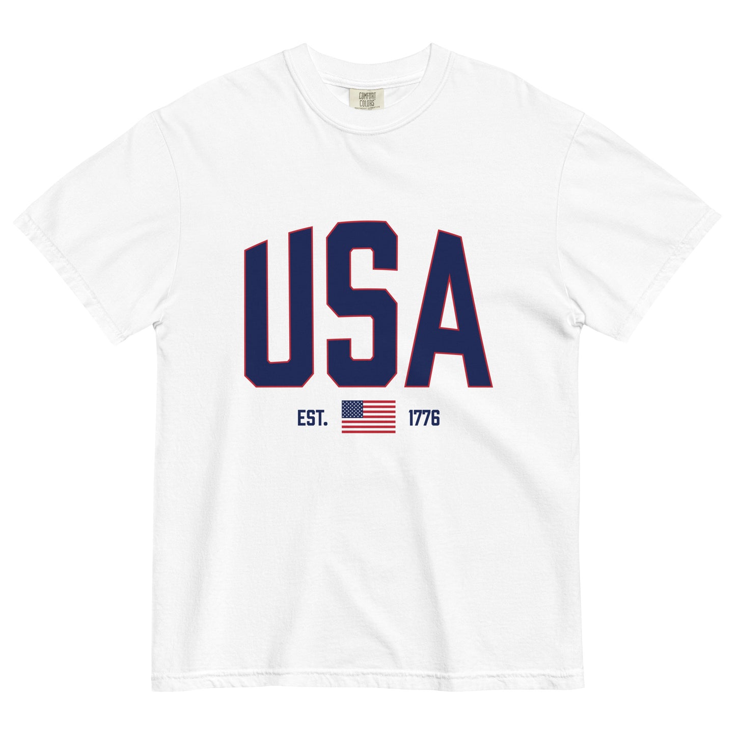 USA Est. 1776 (Blue) - Heavyweight T-shirt