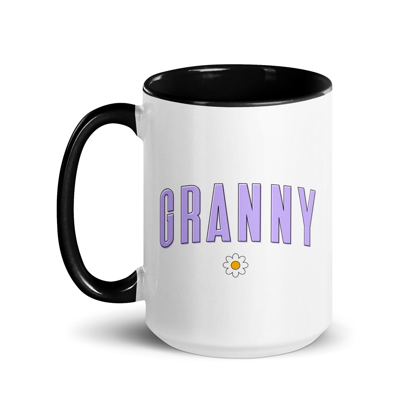 Daisy Granny Mug with Color Inside