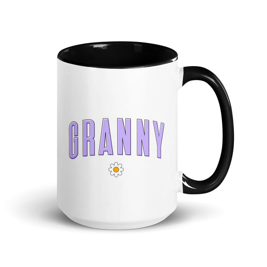 Daisy Granny Mug with Color Inside