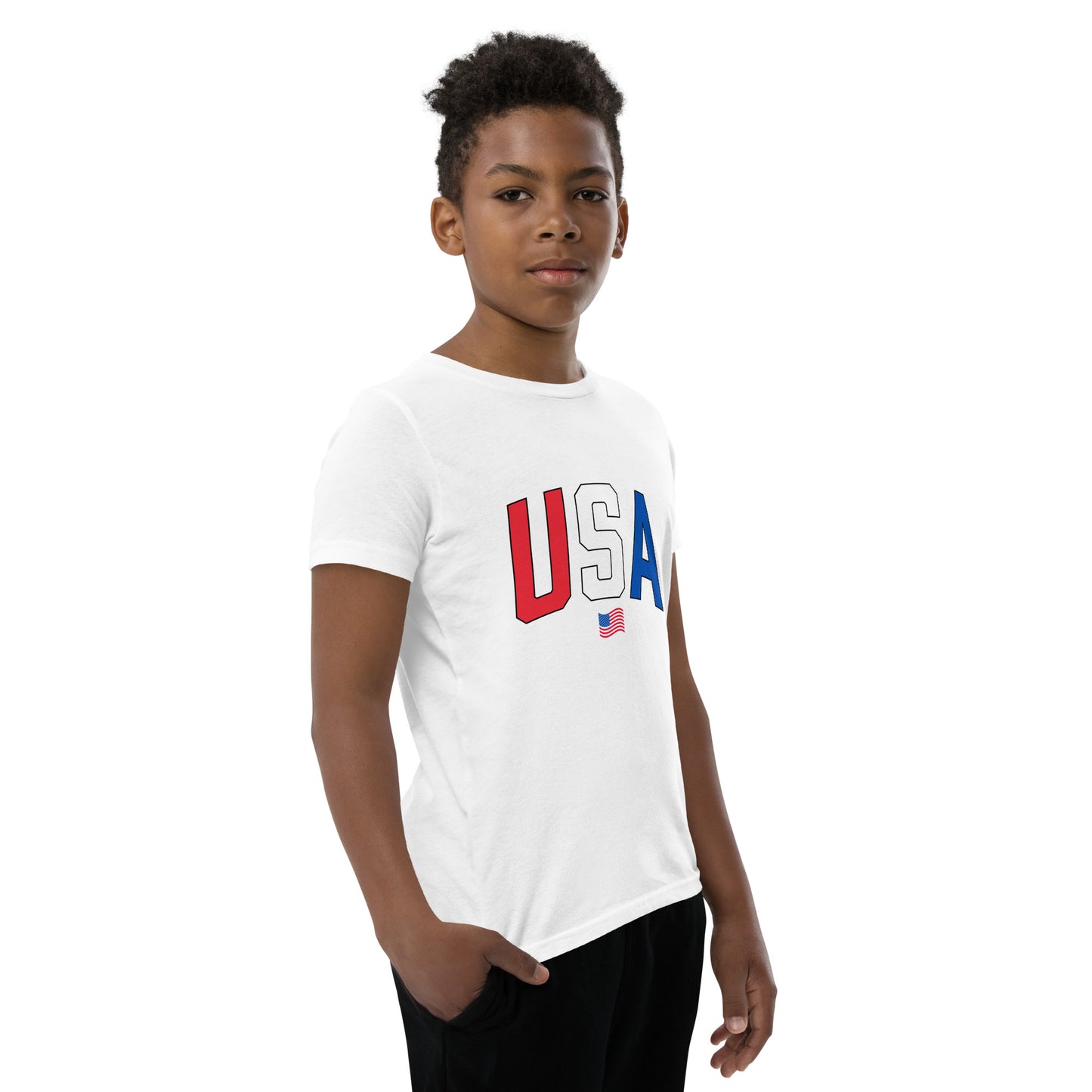 USA Checkered - Youth Short Sleeve T-Shirt